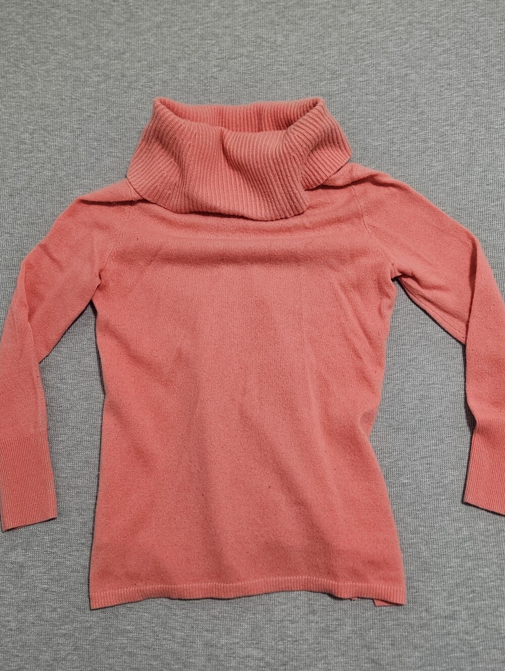 Talbots Coral Cowlneck Sweater 100% Cashmere Size Small